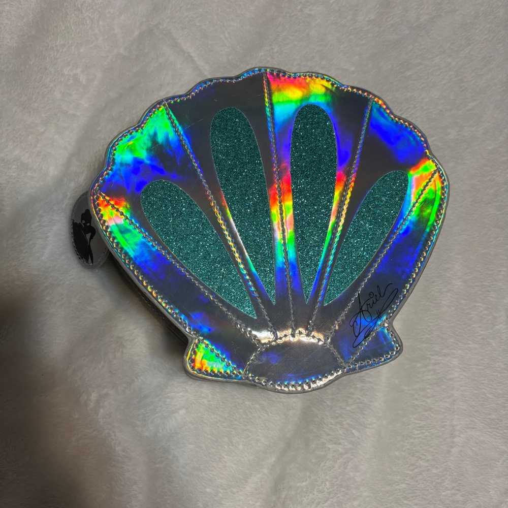 Holographic Disney Little Mermaid Shell Clutch- Ariel Autographed